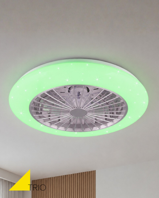 Trio Lighting Stralsund LED Colour Changing Ceiling Fan Light
