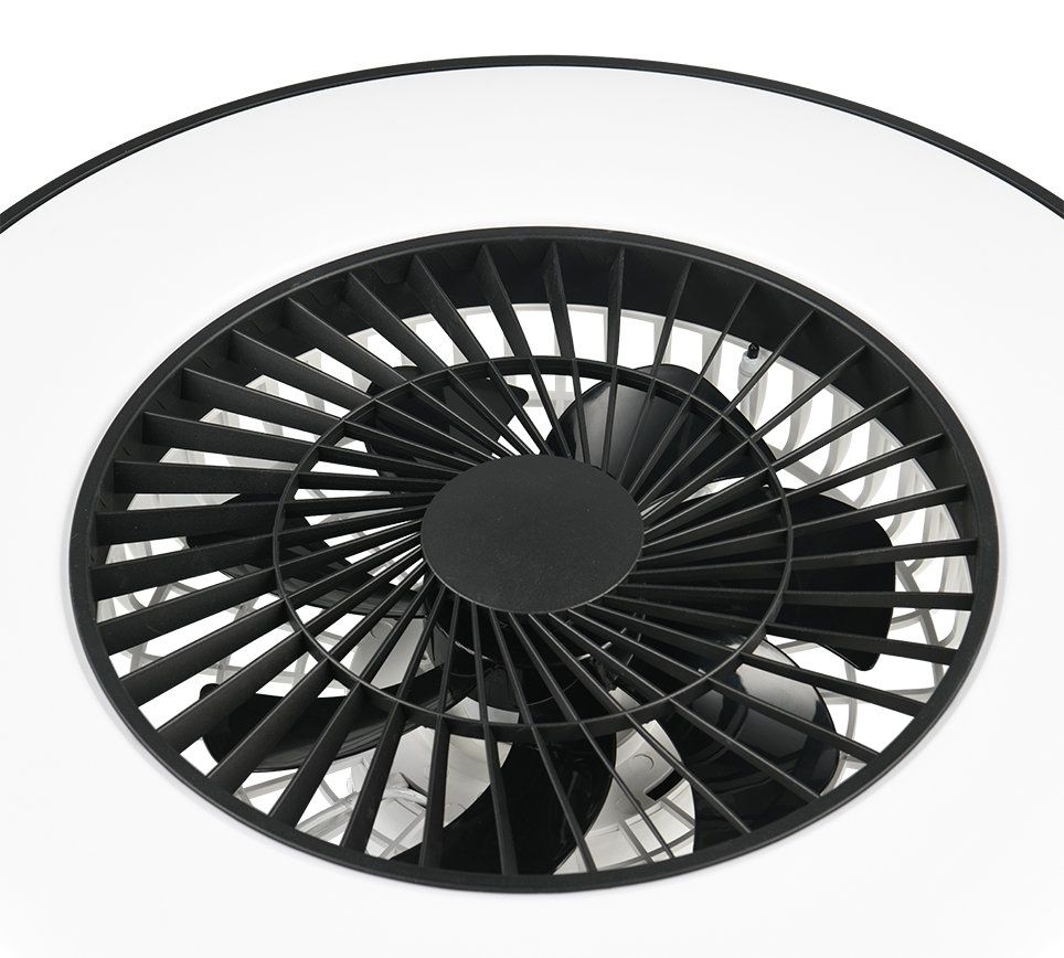 Trio Lighting Halmstad LED Black Ceiling Fan Light