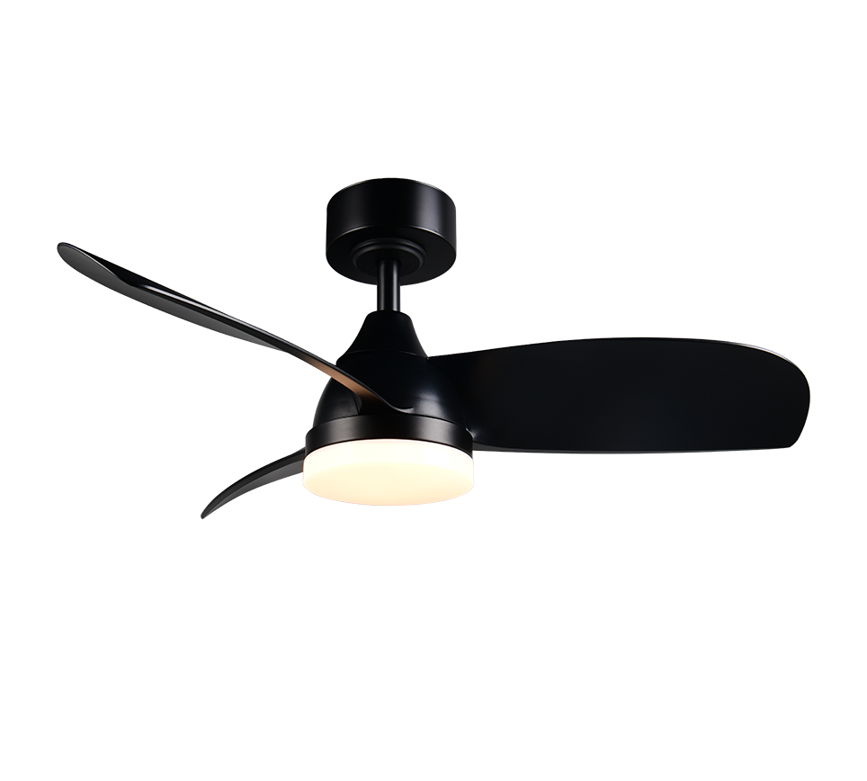 Trio Lighting Helsinki LED Black Ceiling Fan Light