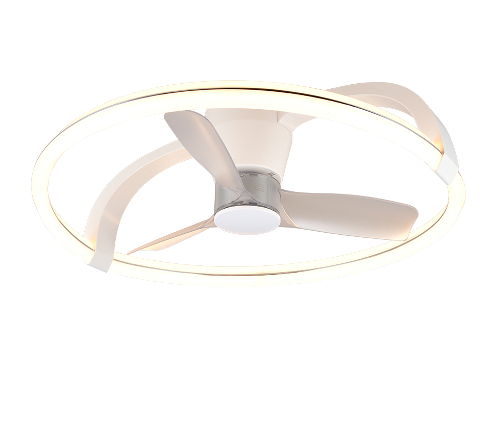 Trio Lighting Stockholm LED White Ceiling Fan Light