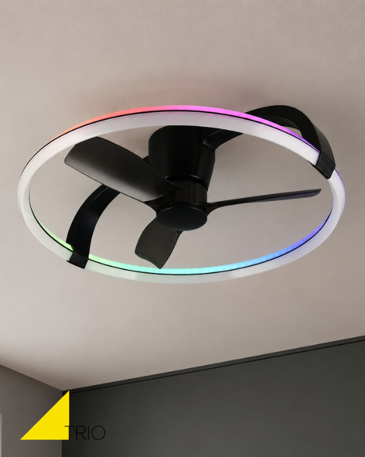 Trio Lighting Stockholm LED Colour Changing Ceiling Fan Light