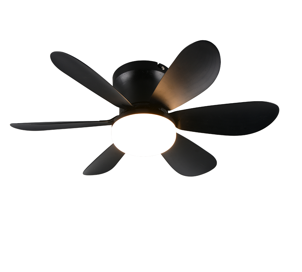 Trio Lighting Lund LED Black Ceiling Fan Light