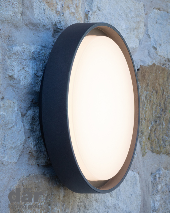 Dar Lighting Ralph Outdoor IP65 LED Large Anthracite Wall Light