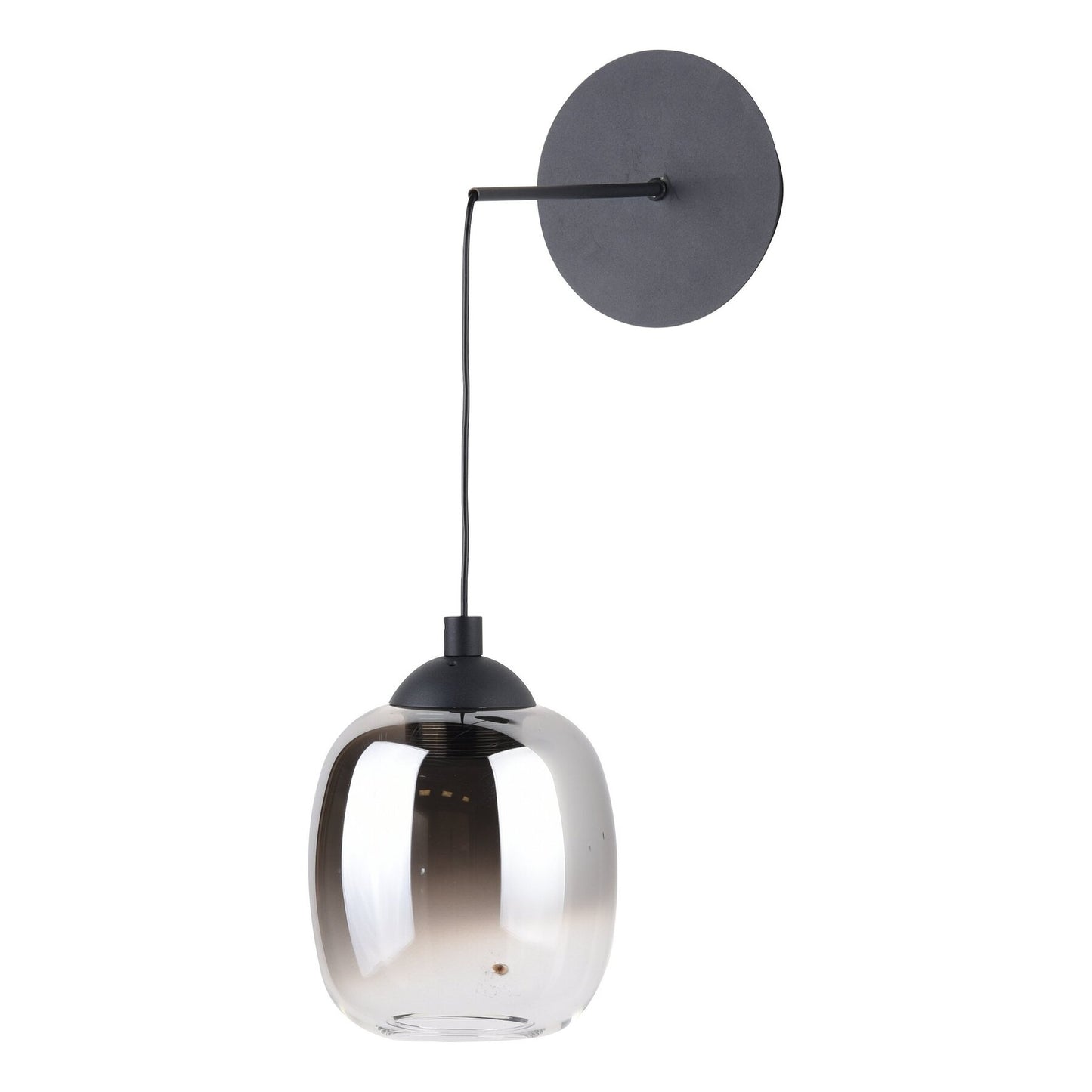 Dar Lighting Ramona Matt Black Ombre Glass LED Pendant/Wall Light