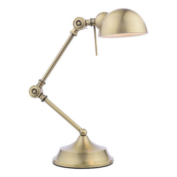 Dar Lighting Ranger Antique Brass Task Table Lamp