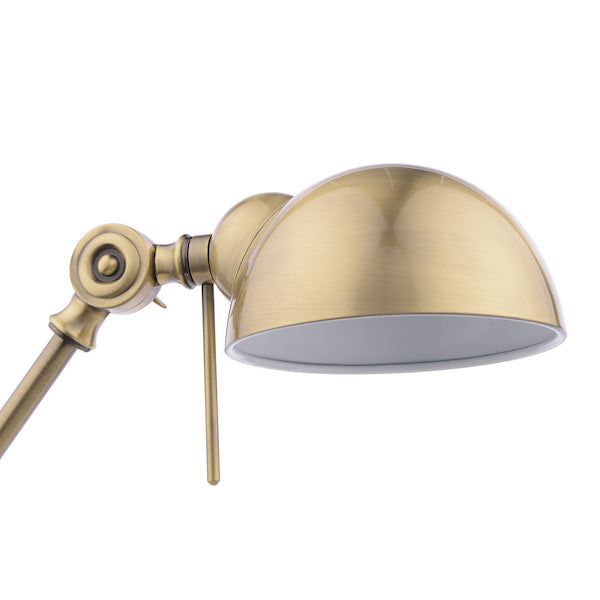 Dar Lighting Ranger Antique Brass Task Table Lamp