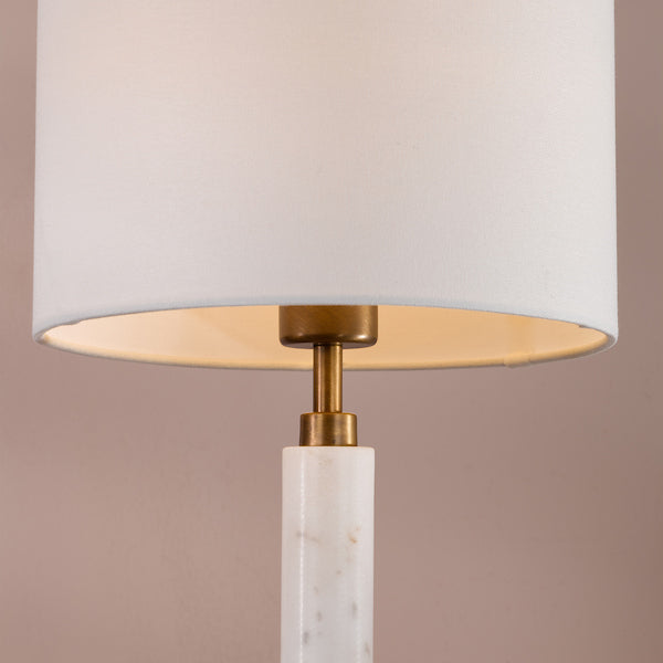 Dar Lighting Ruperta Antique Bronze & Marble Table Lamp With Shade