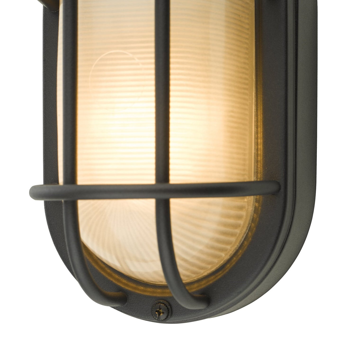 Dar Lighting Salcombe Outdoor IP44 Oval Matt Black Wall Light
