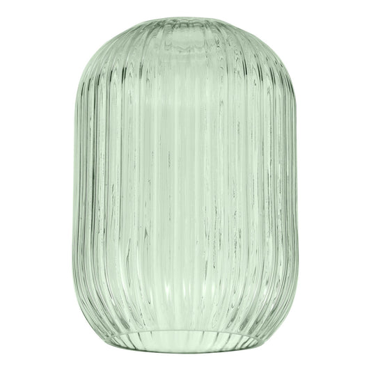 Dar Lighting Sawyer Easy Fit Pendant Green Ribbed Glass
