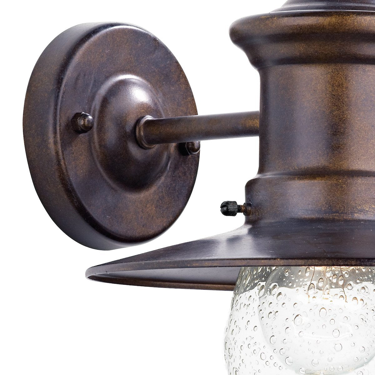 Dar Lighting Sedgewick Outdoor IP44 Bronze & Glass Wall Light
