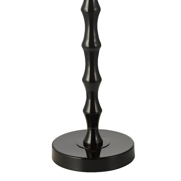 Dar Lighting Siyanda Black Table Lamp With Green Shade