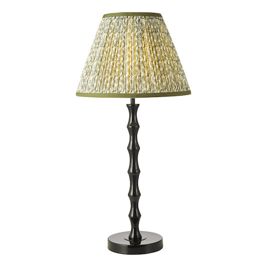 Dar Lighting Siyanda Black Table Lamp With Green Shade