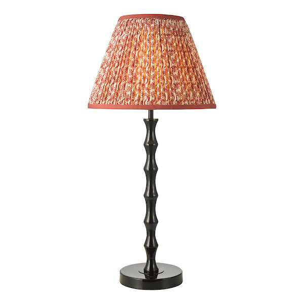 Dar Lighting Siyanda Black Table Lamp With Red Shade