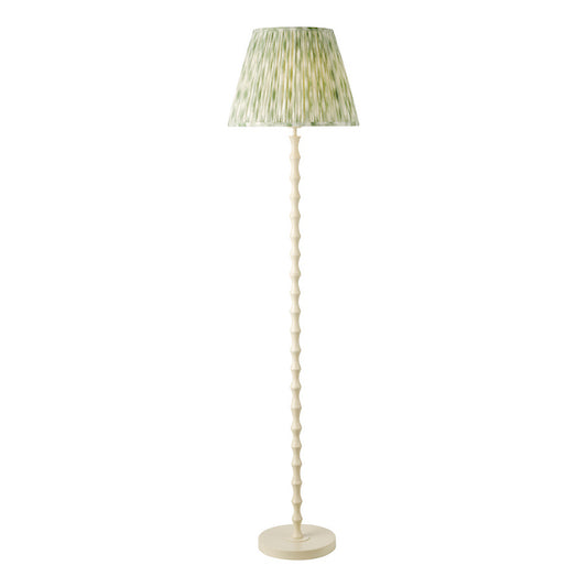 Dar Lighting Siyanda Cream Floor Lamp With Green Shade