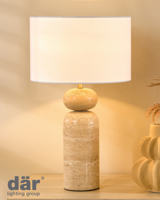 Dar Lighting Soyala Brown Table Lamp With Shade