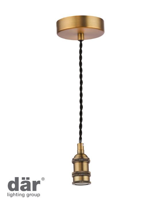 Dar Lighting E14 Antique Bronze Suspension