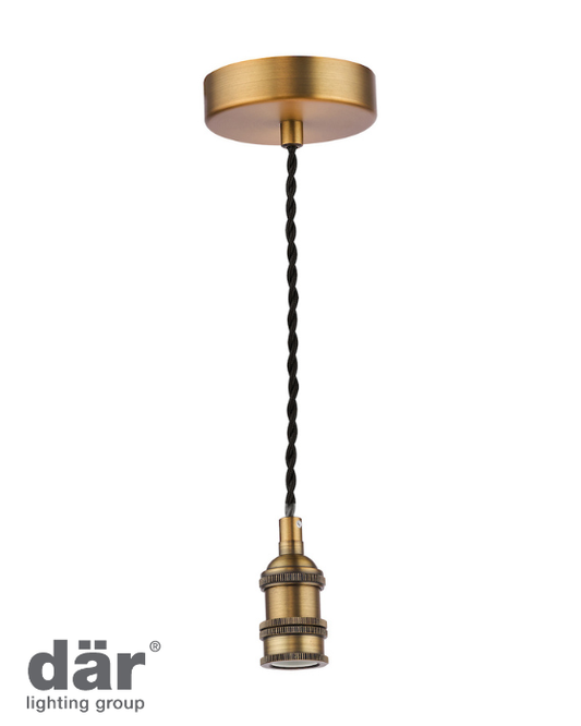 Dar Lighting E14 Antique Bronze Suspension
