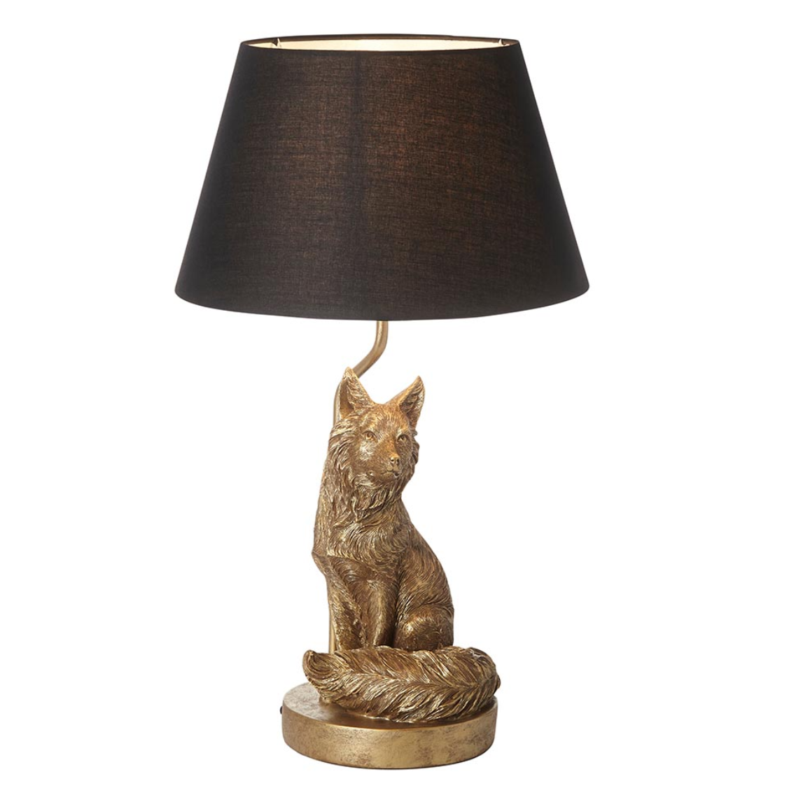 Endon Fox Gold Table Lamp with Black Shade