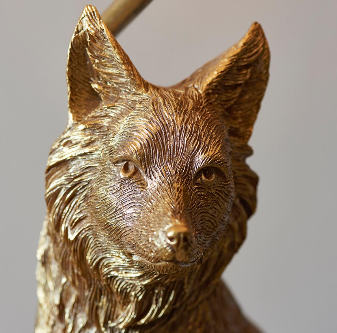 Endon Fox Gold Table Lamp with Black Shade