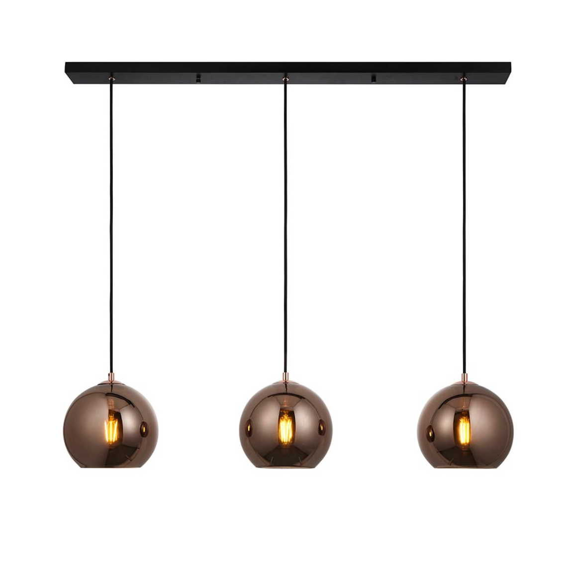 Endon Boli 3 Light Copper Bar Pendant