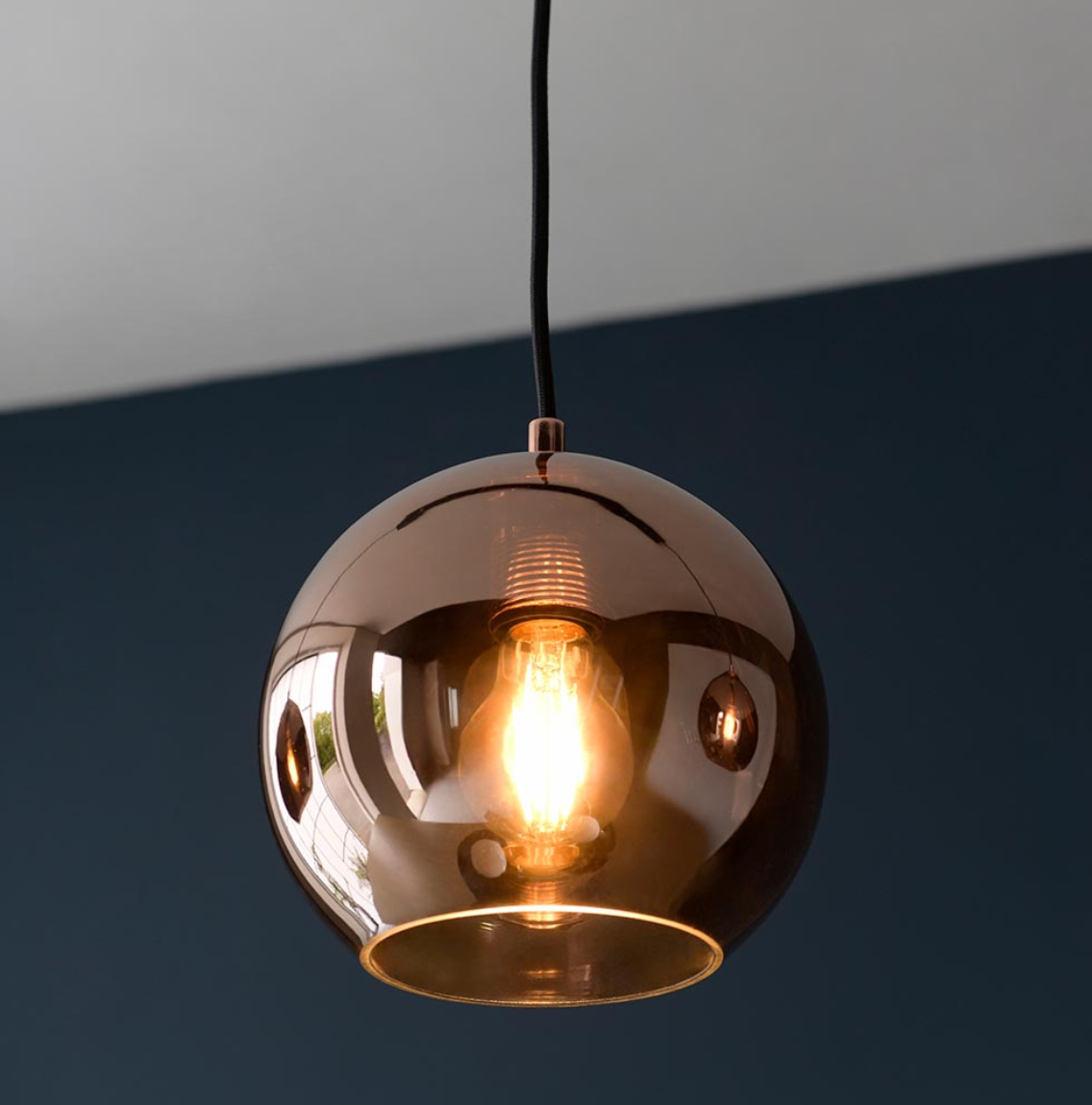 Endon Boli 3 Light Copper Bar Pendant