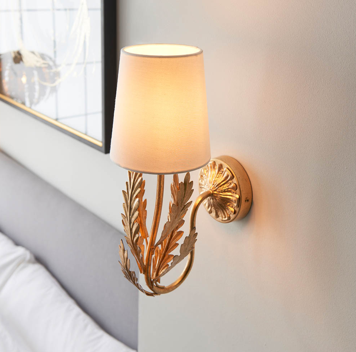 Endon Delphine Gold Leaf Wall Light