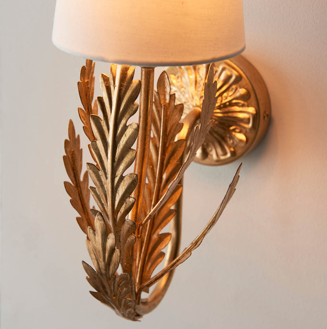 Endon Delphine Gold Leaf Wall Light