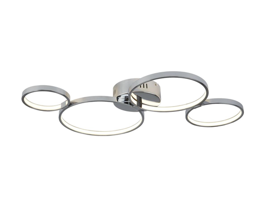 Searchlight Solexa 4 Light LED Chrome Ring Flush