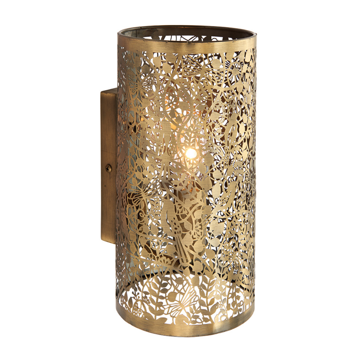 Endon Secret Garden Antique Brass Wall Light