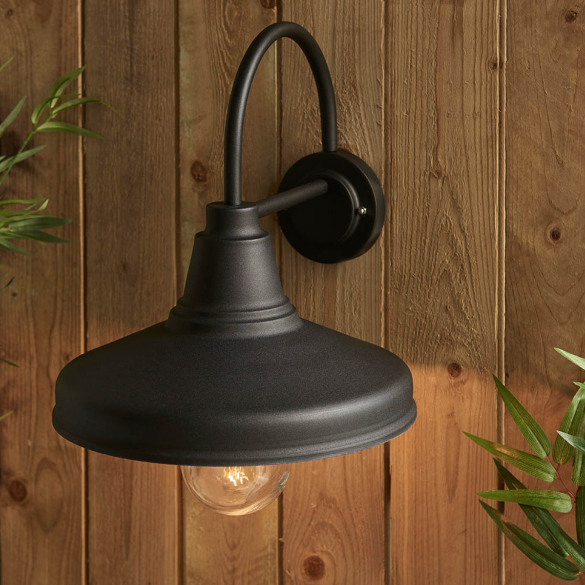 Endon Farmhouse Outdoor IP44 Black Wall Light