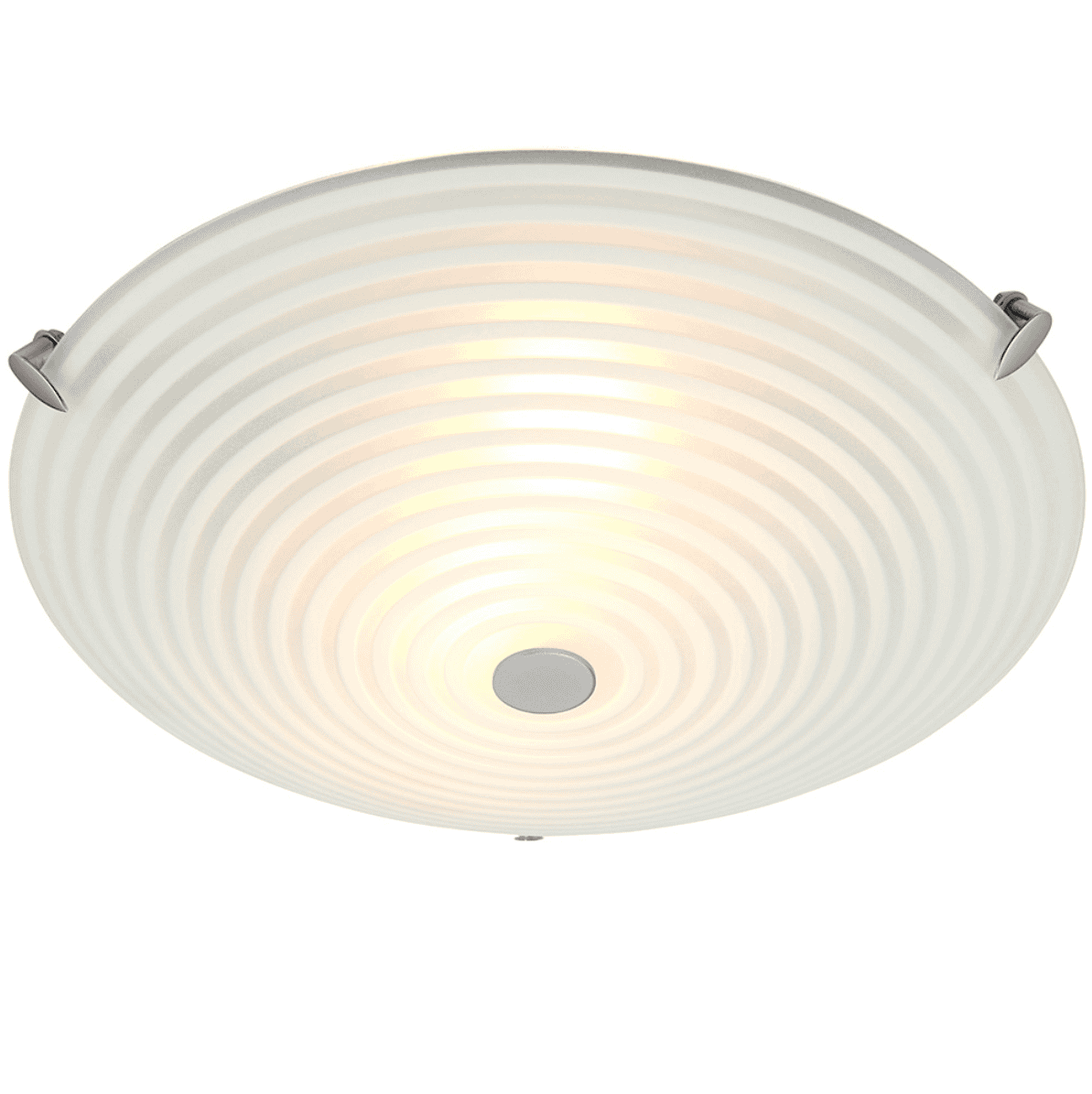 Endon Roundel 2 Light Chrome & Opal Glass Flush