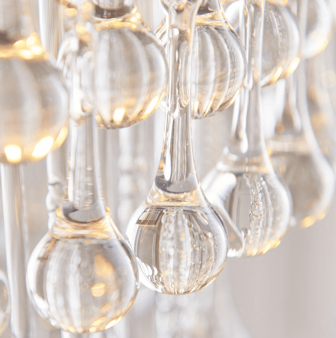 Endon Genevieve Antique Brass & Glass Droplet Pendant