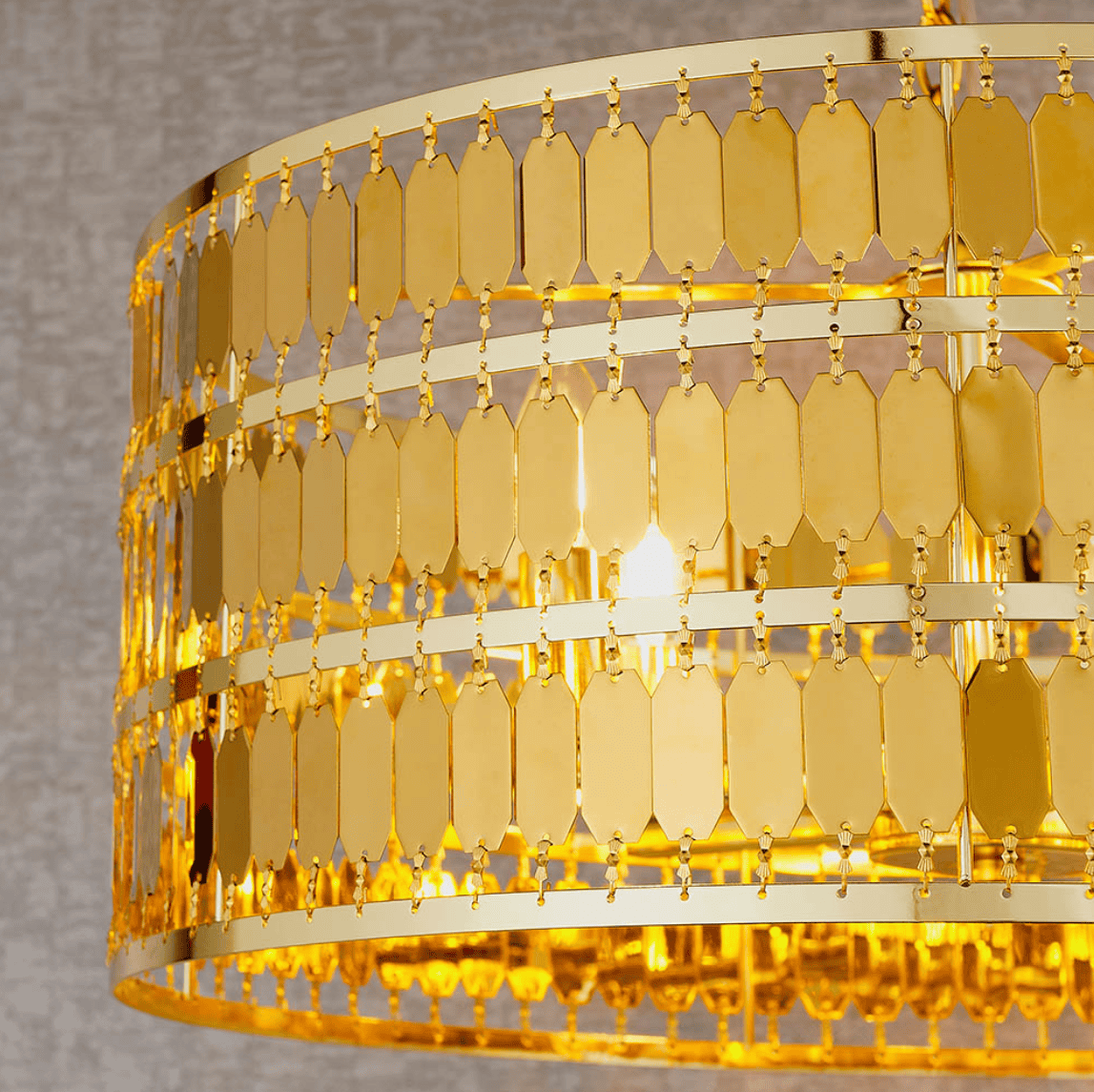 Endon Eldora 5 Light Gold Pendant