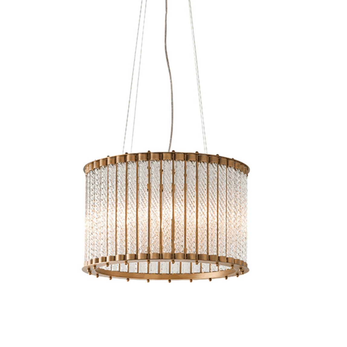 Endon Romola 6 Light Gold & Glass Pendant