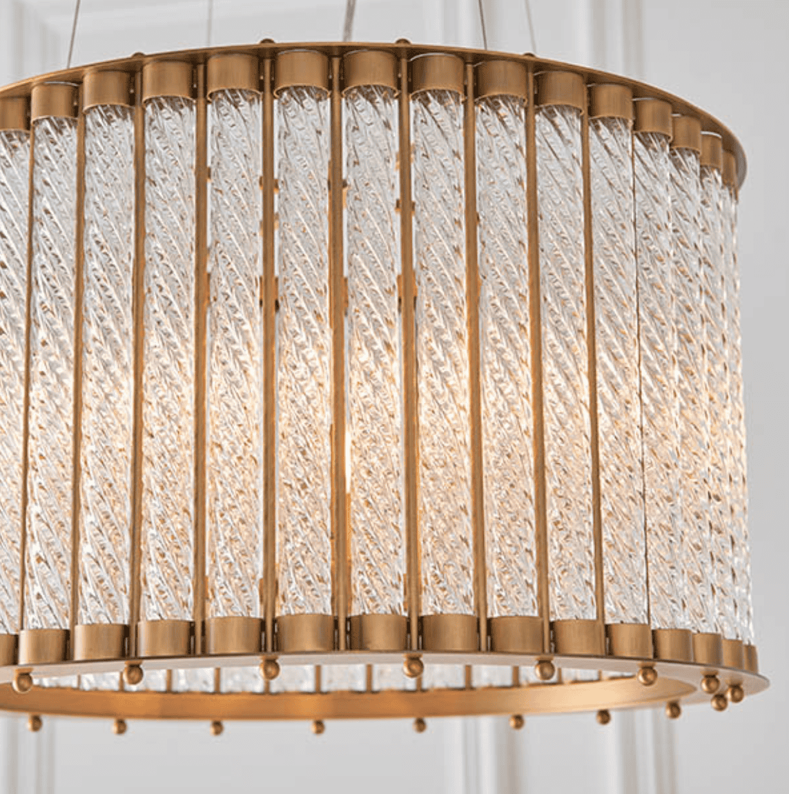 Endon Romola 6 Light Gold & Glass Pendant
