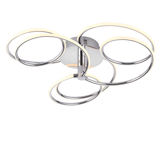 Endon Eterne 3 Light LED Chrome Semi Flush