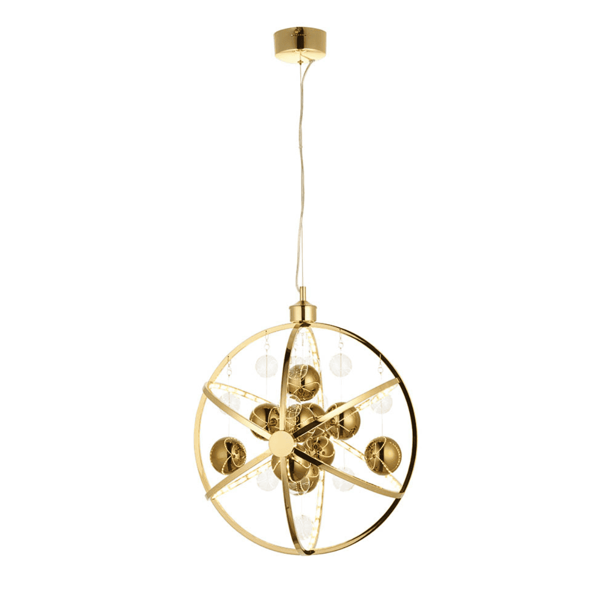 Endon Muni Gold & Glass Sphere LED Pendant