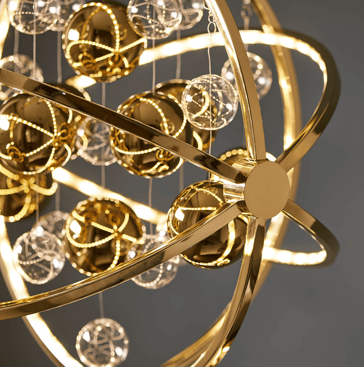 Endon Muni Gold & Glass Sphere LED Pendant