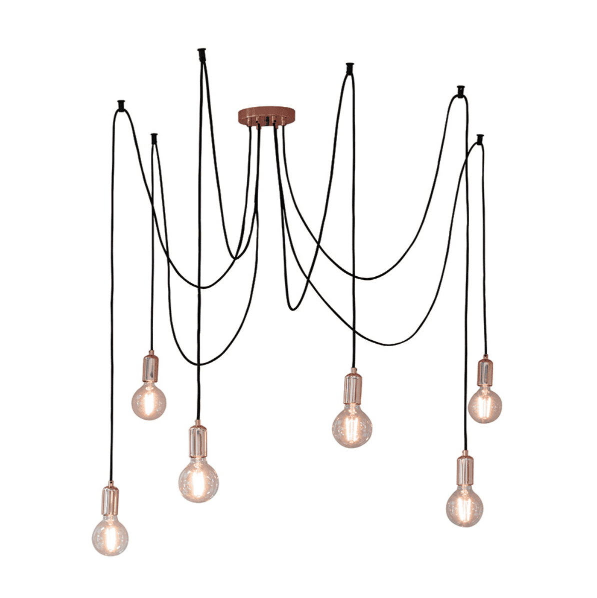 Endon Studio 6 Light Copper Pendant