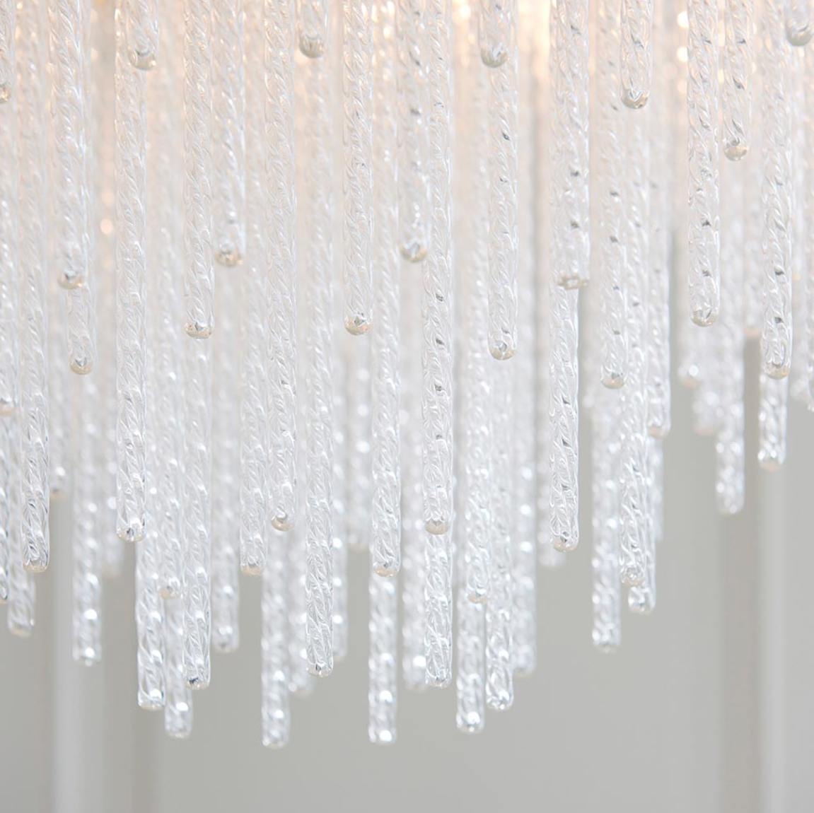 Endon Anistoria 5 Light Brass & Twisted Glass Pendant