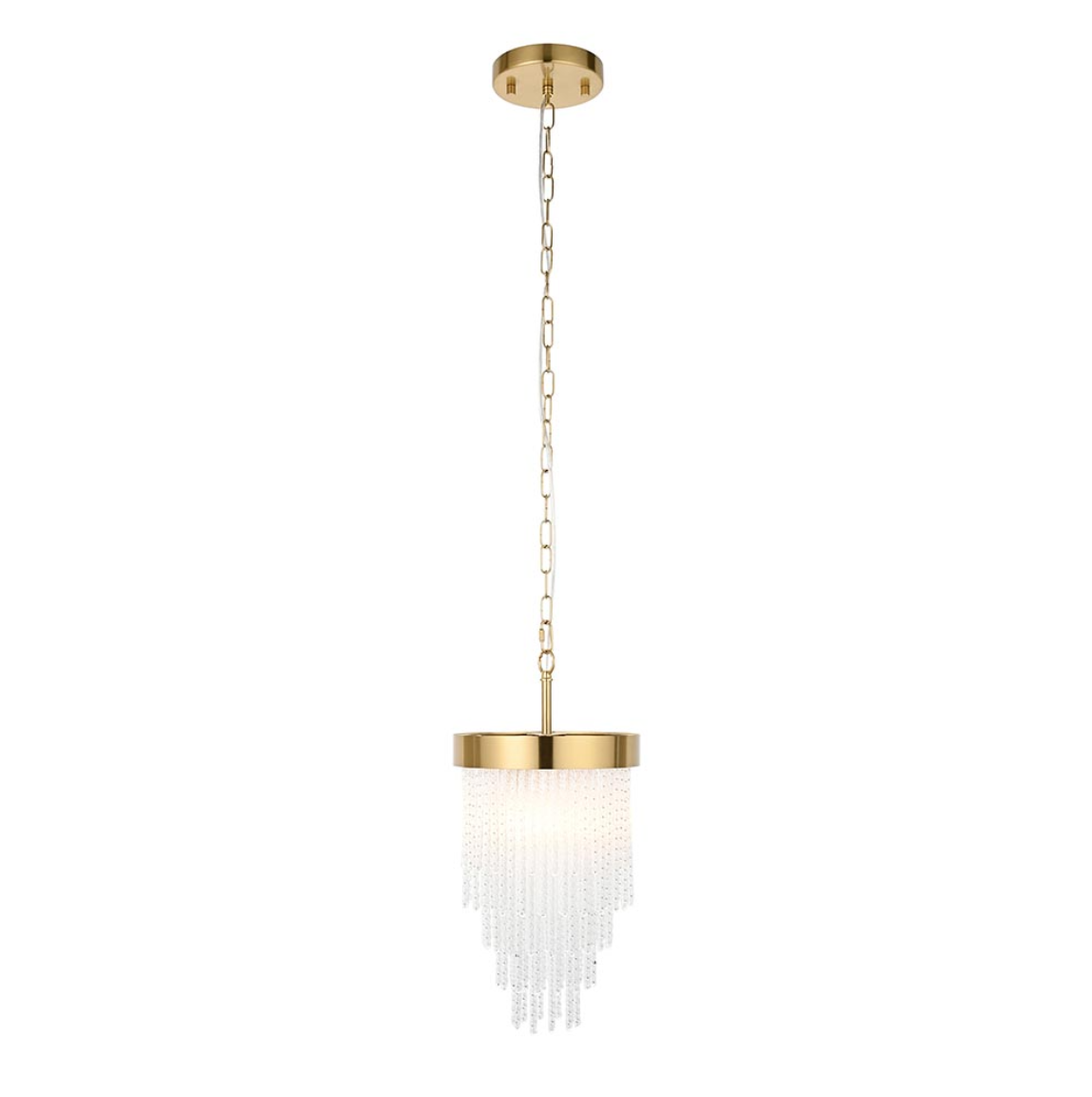Endon Anistoria Brushed Aged Brass & Twisted Glass Pendant