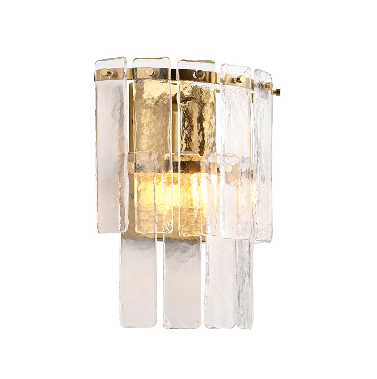 Endon Karine Aged Brass & Textured Glass Wall Light
