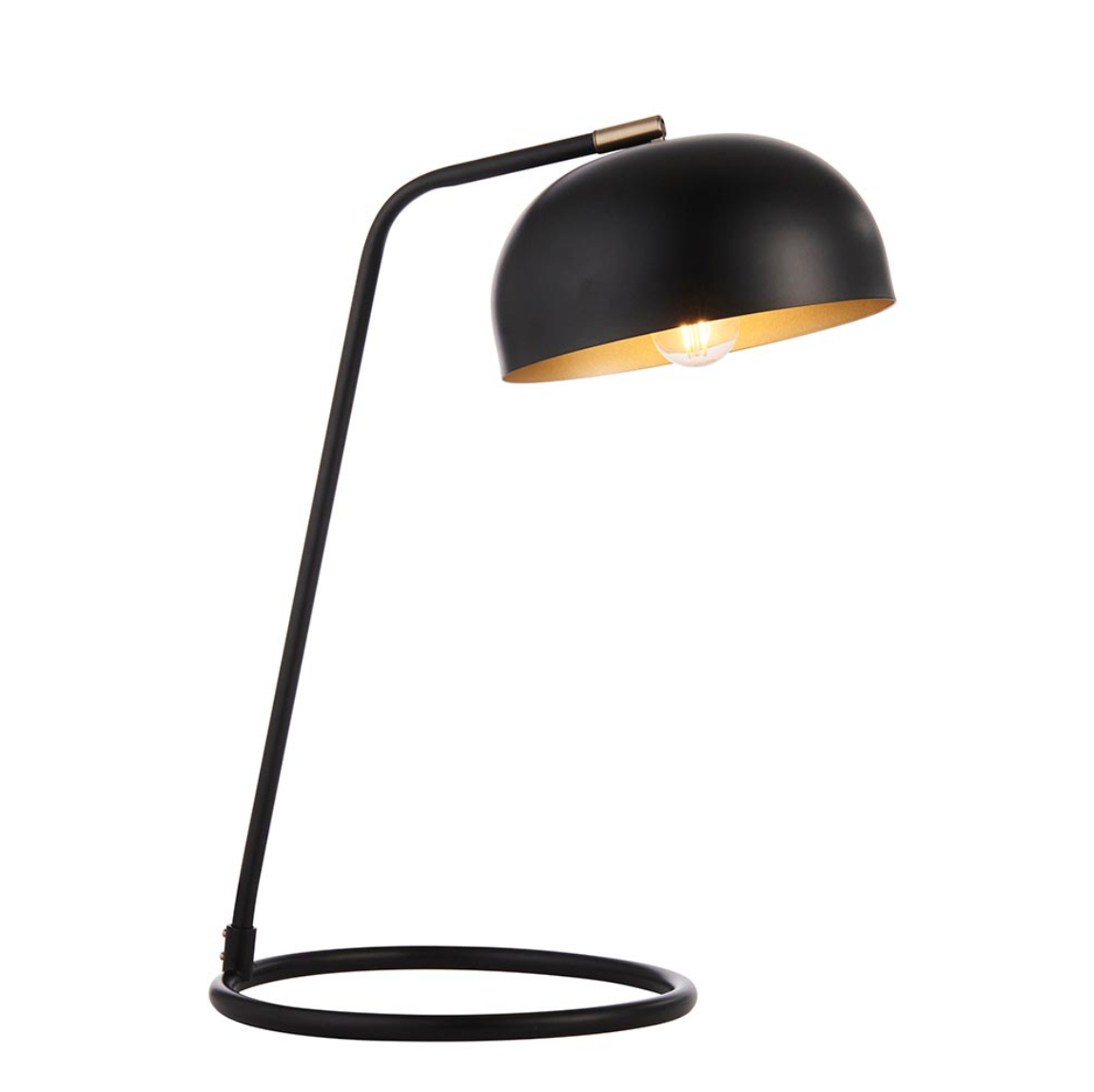 Endon Brair Matt Black & Antique Brass Table Lamp