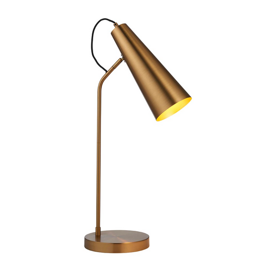 Endon Karna Antique Brass Task Table Lamp