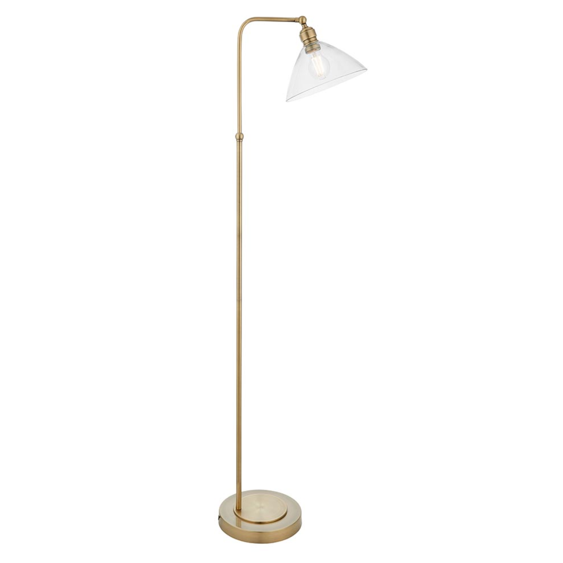 Vesilo Lighting Eternal Clear Glass & Antique Brass Floor Lamp