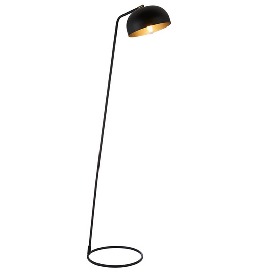 Endon Brair Matt Black & Antique Brass Floor Lamp