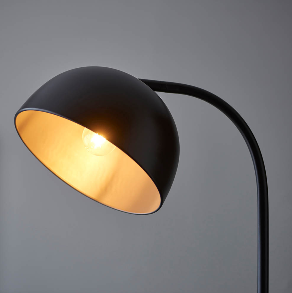 Endon Brodey Matt Black & Steel Grey Floor Lamp