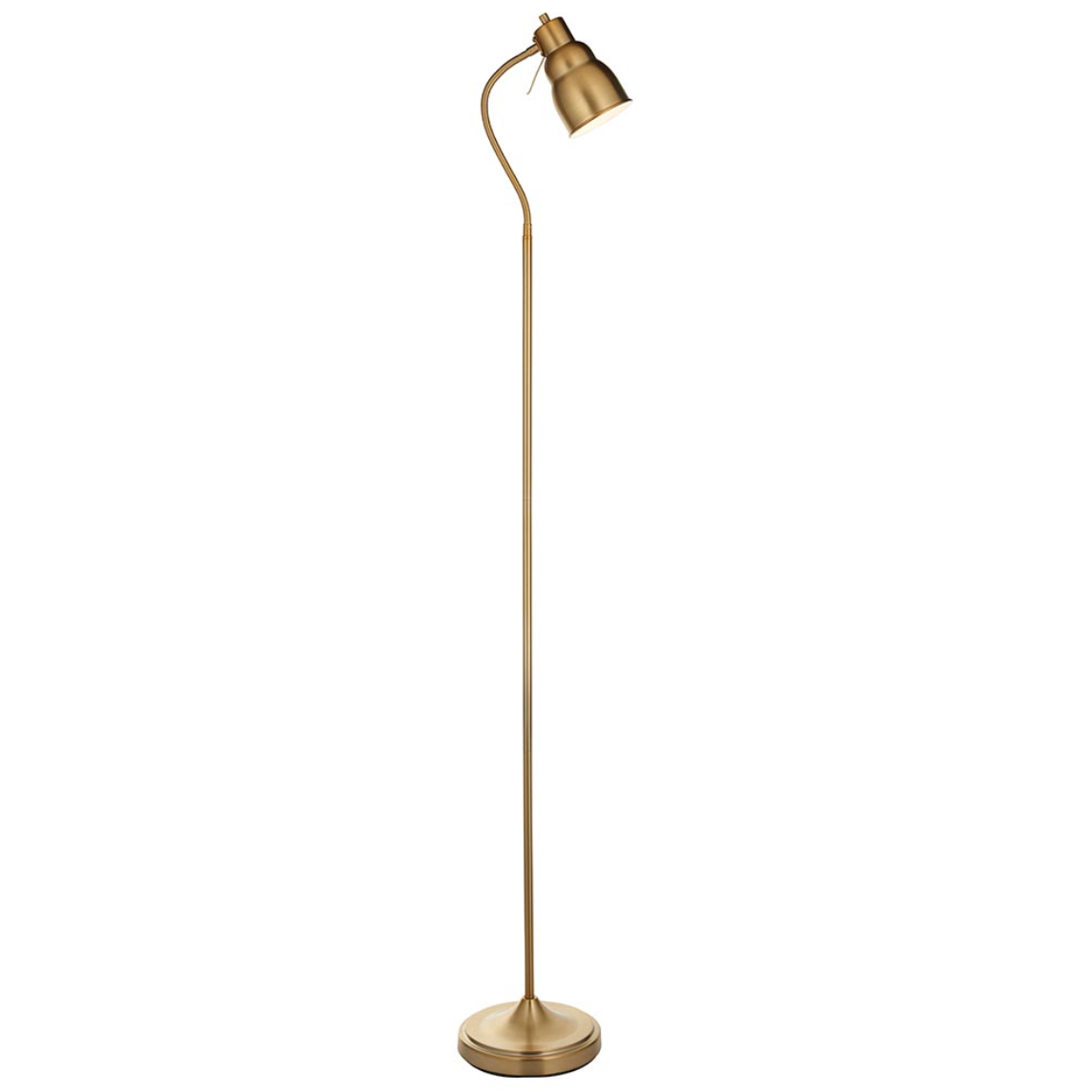Endon Classic Brushed Aged Brass Flexi Reader Floor Lamp