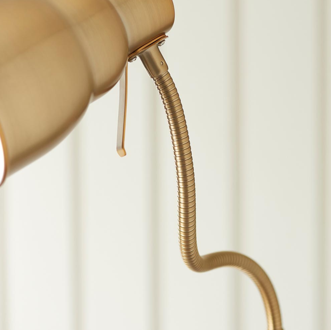 Endon Classic Brushed Aged Brass Flexi Reader Floor Lamp