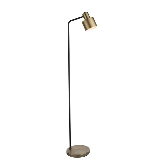 Endon Mayfield Matt Antique Brass & Matt Black Task Floor Lamp